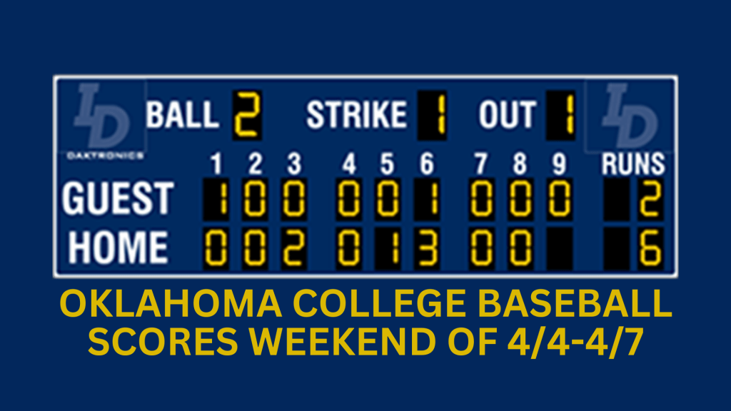 Oklahoma College Baseball Scoreboard, Apr 4 – Apr&nbsp;7