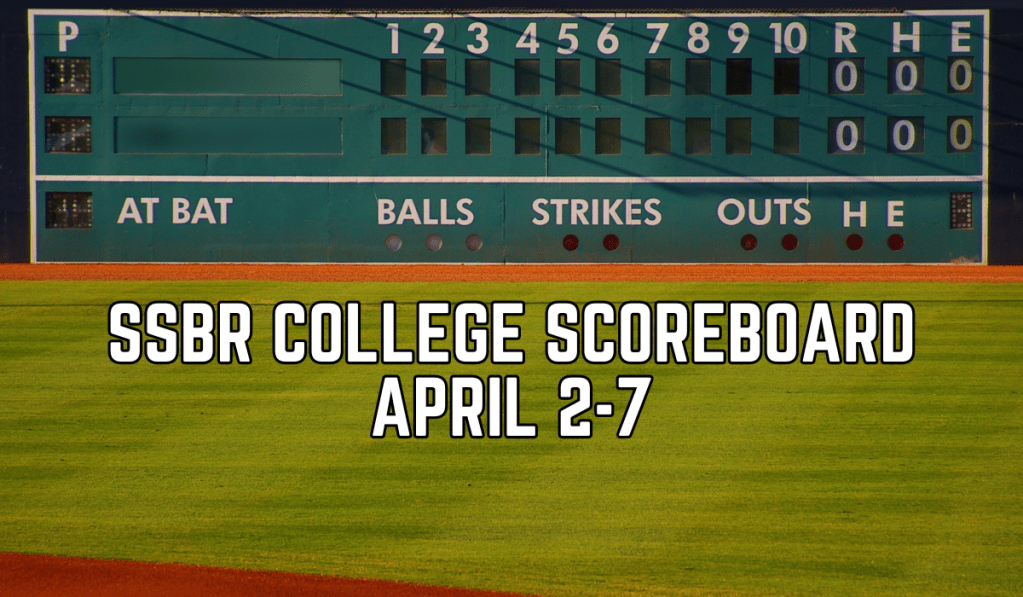 College Baseball Scoreboard, April&nbsp;2-7